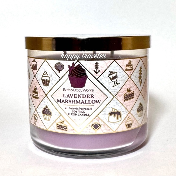 LAVENDER MARSHMALLOW 3 Wick Candle - Picture 1 of 3